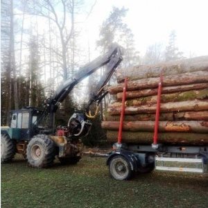 foto harwester LKT 120 +przyczepa