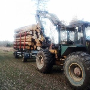 foto harwester LKT 120 +przyczepa